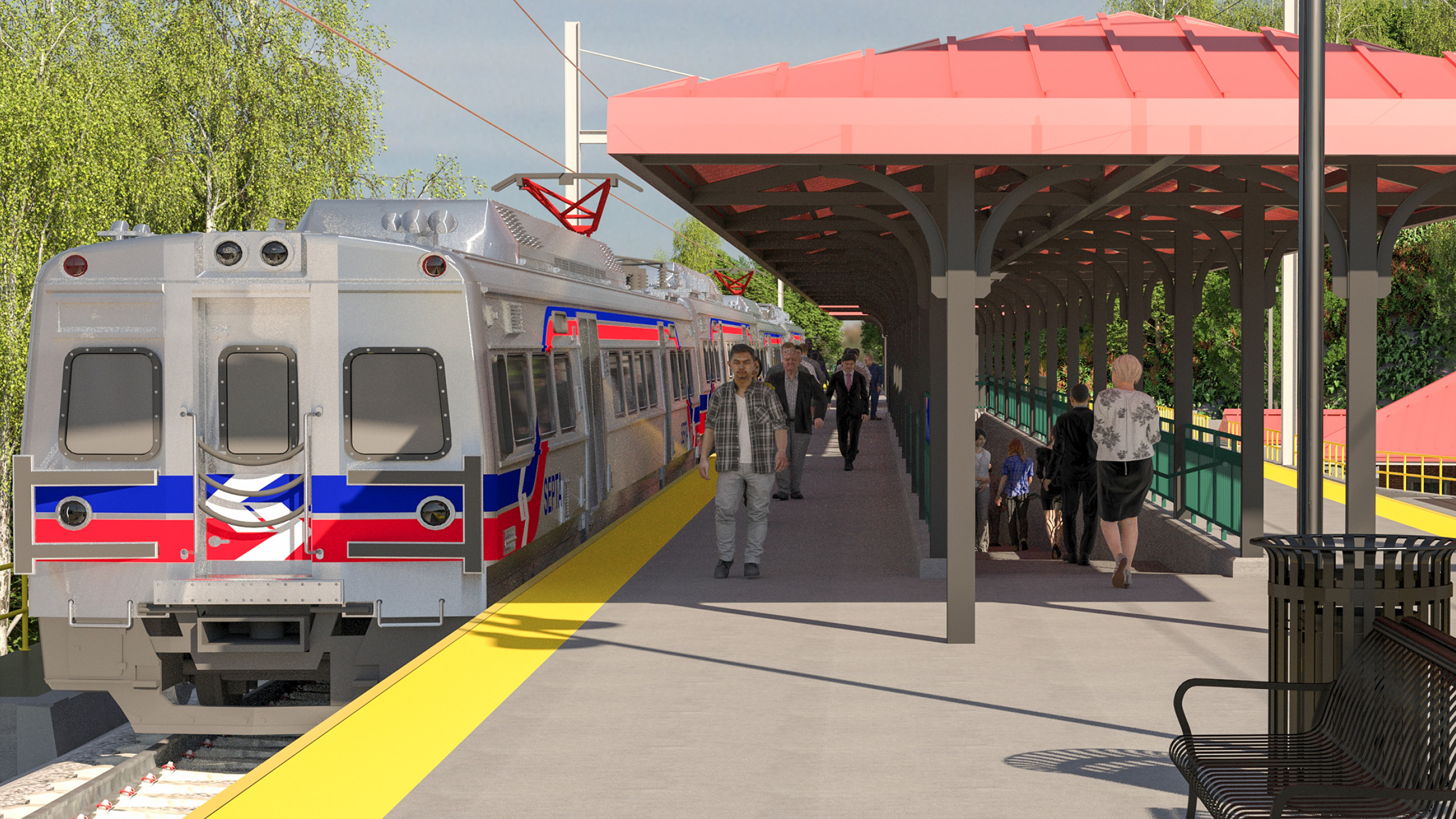 3D Wawa Station Rendering for SEPTA